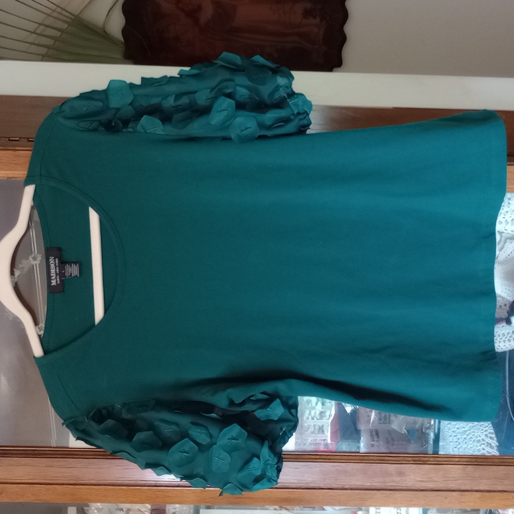 Fun Green ruffle top